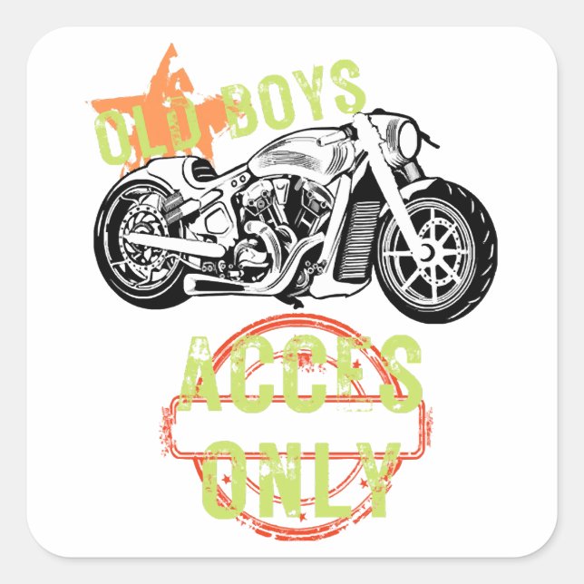 Old Boys Acces Only, Old Boys Gifts Square Sticker (Front)
