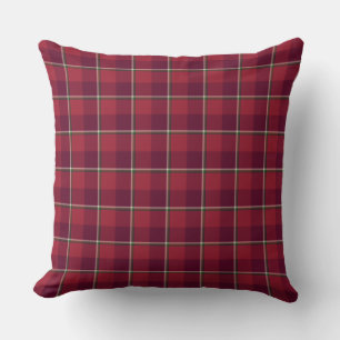 Old Brick and Cab Sav Plaid Cushion