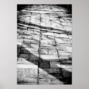 Old brick pathway poster