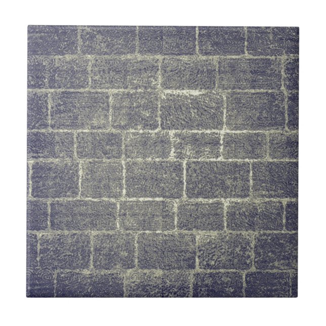 Old Brick Stone Design. Nonsymmetric Stone Wall Ceramic Tile (Front)