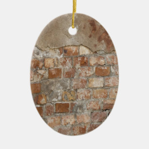 Old Brick Wall Ceramic Ornament