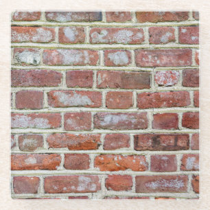 Old Brick Wall Glass Coaster