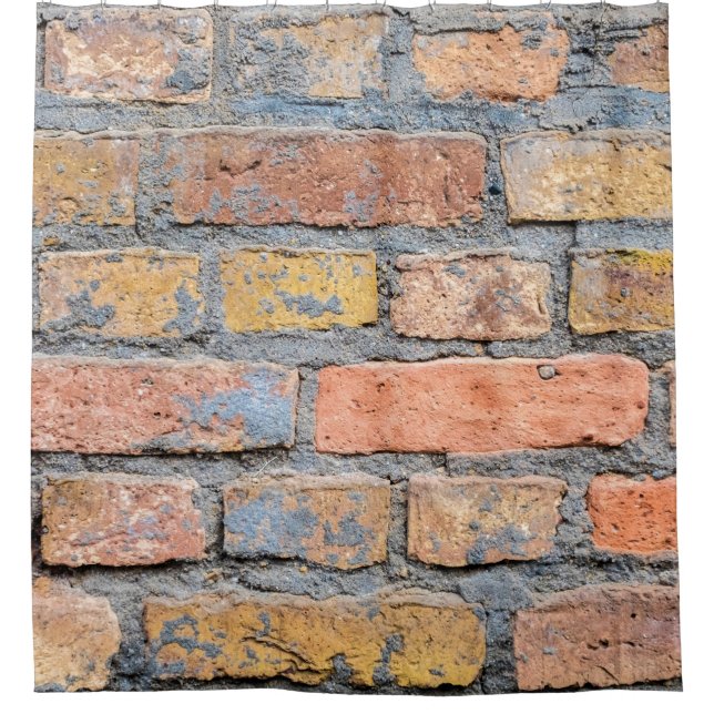 Old brick wall texture backgroundarchitecture, bac shower curtain (Front)