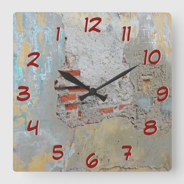 Old Brick Wall -Turn Back the Time Backwards Clock (Front)