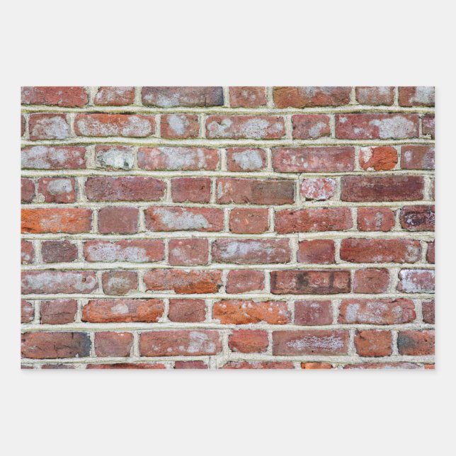 Old Brick Wall Wrapping Paper Sheet (Front)
