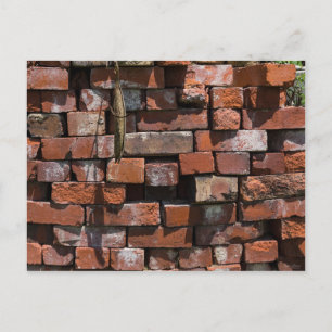 Old Bricks Abstract Postcard