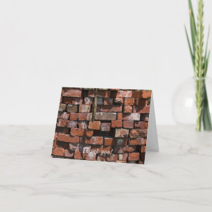 Old Bricks Abstract Thank You Card