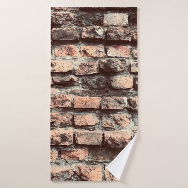 Old bricks wallbackground,block,brick,brown,old,pa bath towel (Bath Towel)