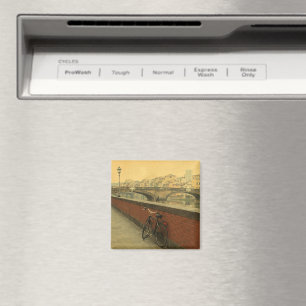 Old bridge in Florence, Italy. Vintage photo Magnet