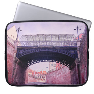 Old bridge,  mediaeval bridgeantique, arch, archit laptop sleeve