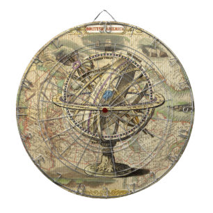 Old British America Explore Polar Bear Compass Map Dartboard