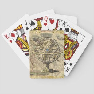 Old British America Explore Polar Bear Compass Map Playing Cards
