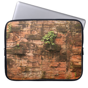 Old broken brick wall laptop sleeve