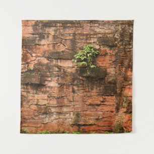 Old broken brick wall tapestry