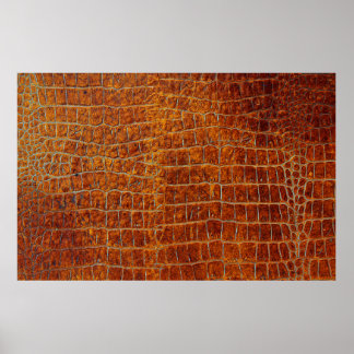 Old brown animal leather texture poster