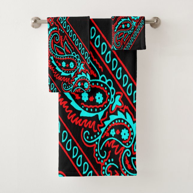 Old Brown Bandanna 6 version 2 Bath Towel Set (Insitu)