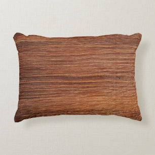 Old brown brick in concrete wall in seamless patte decorative cushion