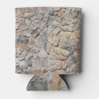 Old Brown Castle Stone Texture Can Cooler