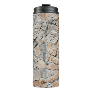 Old Brown Castle Stone Texture Thermal Tumbler