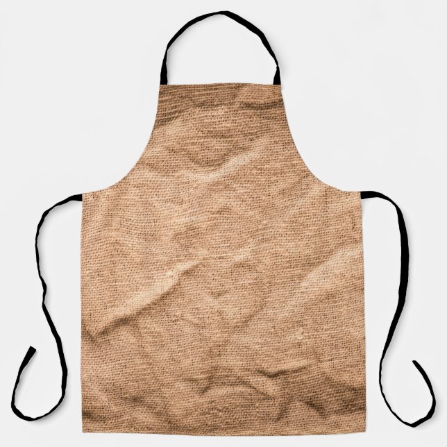 Old brown cloth background apron (Front)