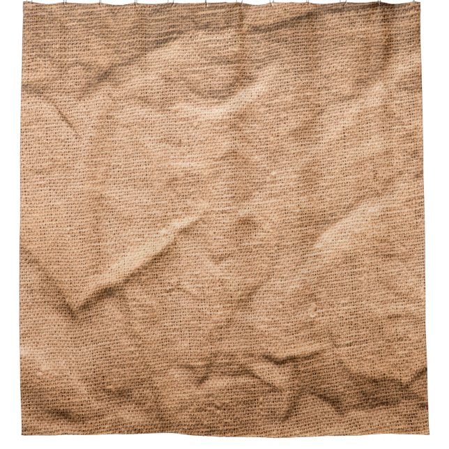 Old brown cloth background shower curtain (Front)