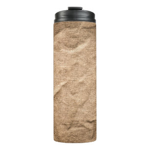 Old brown cloth: textured background. thermal tumbler