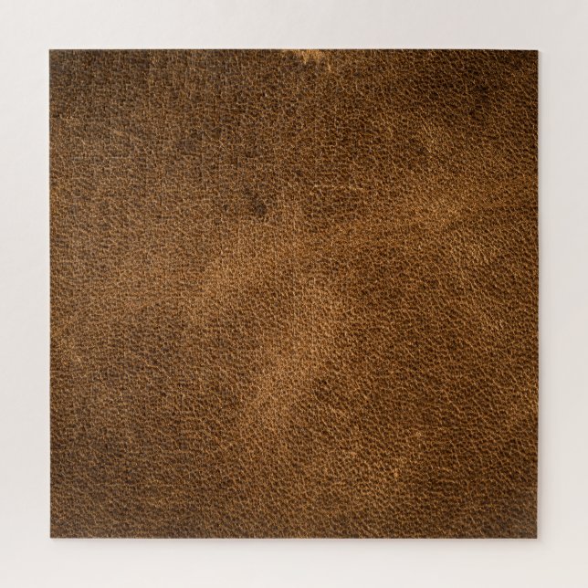 Old Brown Leather: Textured Background Jigsaw Puzzle (Vertical)