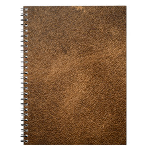 Old Brown Leather: Textured Background Notebook