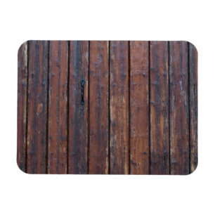 Old Brown Wood Doors With Black Iron Supports Magnet