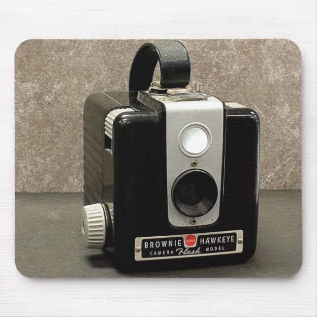 old Brownie camera Mouse Pad (Front)