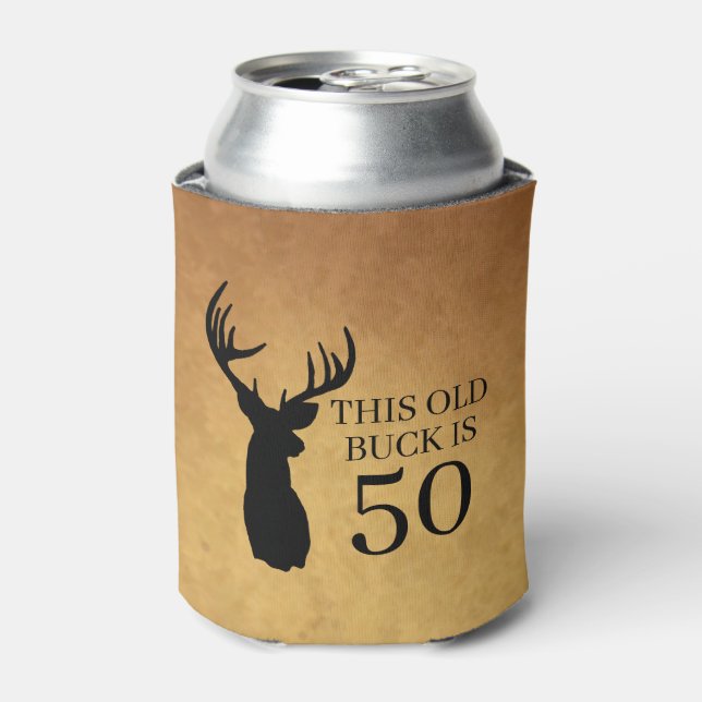 Old Buck 50th Birthday Can Cooler (Can Front)