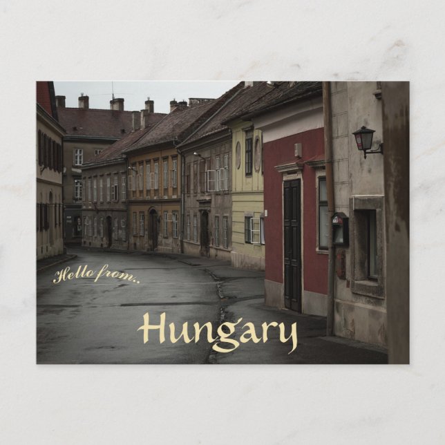 Old Buildings in Sopron Hungary Postcard (Front)