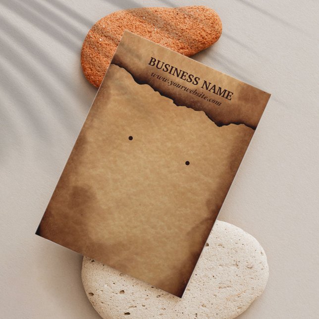 Old Burned Paper Earring & Jewellery Display Cards (Creator Uploaded)