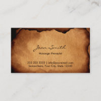 Old Burned Paper Massage Therapist