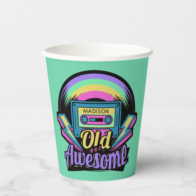 Old but Awesome custom name Paper Cups (Front)