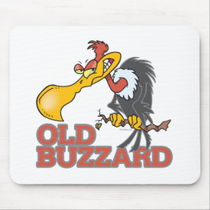 old buzzard funny cartoon character mouse pad