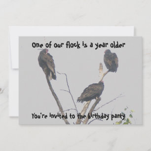 Old Buzzards Party Invitation Must Customise