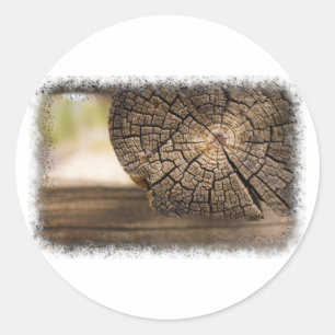 Old Cabin Wood Textures Classic Round Sticker