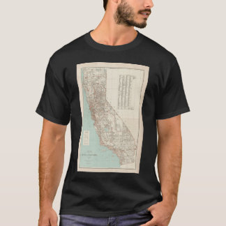 Old California Map 1879 Vintage Californian State  T-Shirt