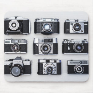 Old Camera Collector Gifts for Photographers Mouse Pad