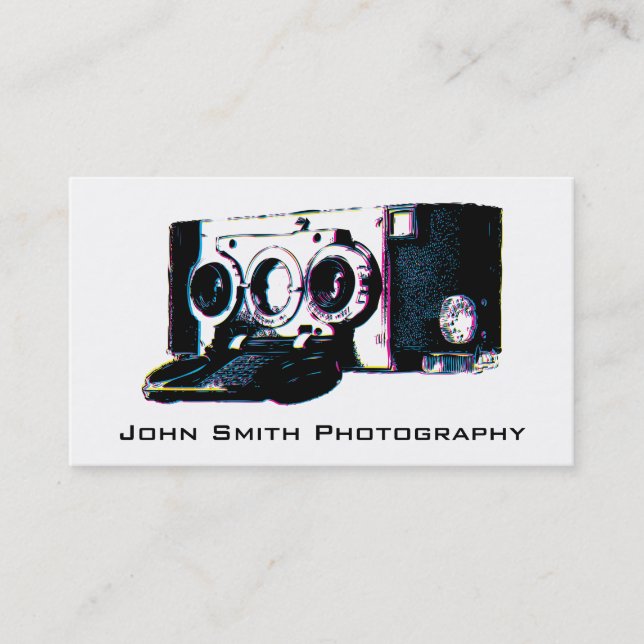 Old Camera Photography Business Card (Front)