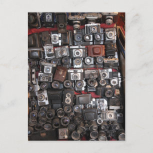 Old cameras postcard