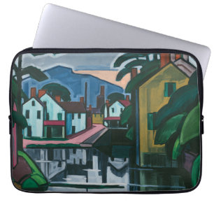 “Old Canal Port” art laptop sleeves