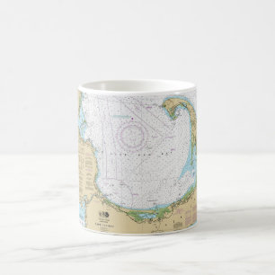 Old Cape Cod Bay Nautical Chart Mug