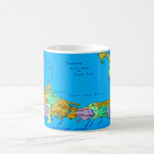 Old Cape Cod Tourist Map Coffee Mug