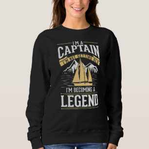 Old Captain Sailing Boat Boater Sailor Captain 1 Sweatshirt