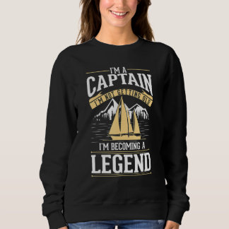 Old Captain Sailing Boat Boater Sailor Captain Sweatshirt