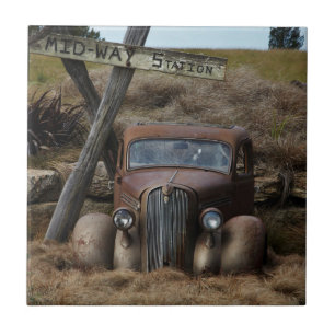 Old car ceramic tile