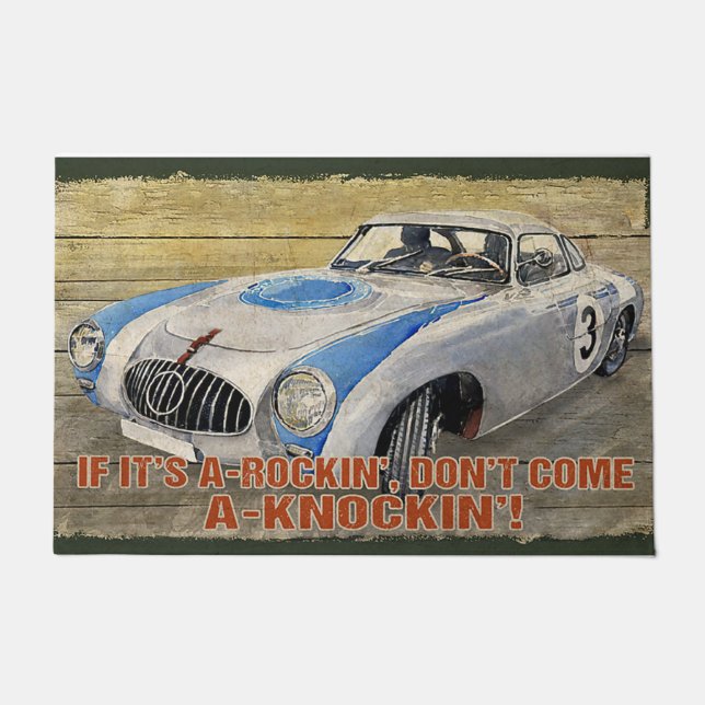 Old Car Doormat, Vintage Design Doormat (Front)