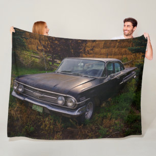 OLD CAR FLEECE BLANKET